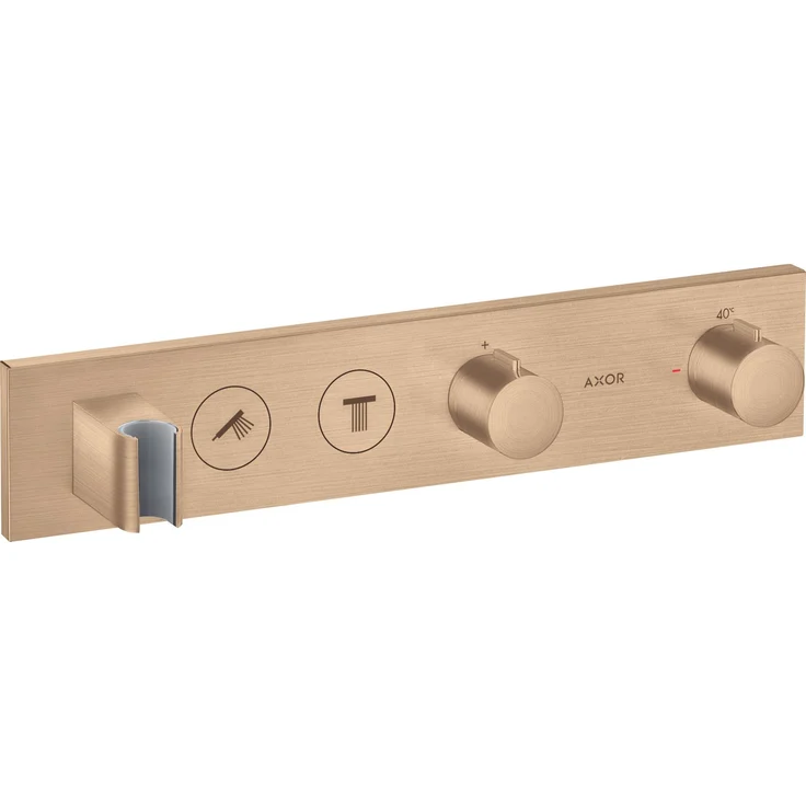 Axor SHOWERSOLUTIONS SELECT 460/90, Thermostatmodul mit integrierter Abschaltfunktion, brushed bronze