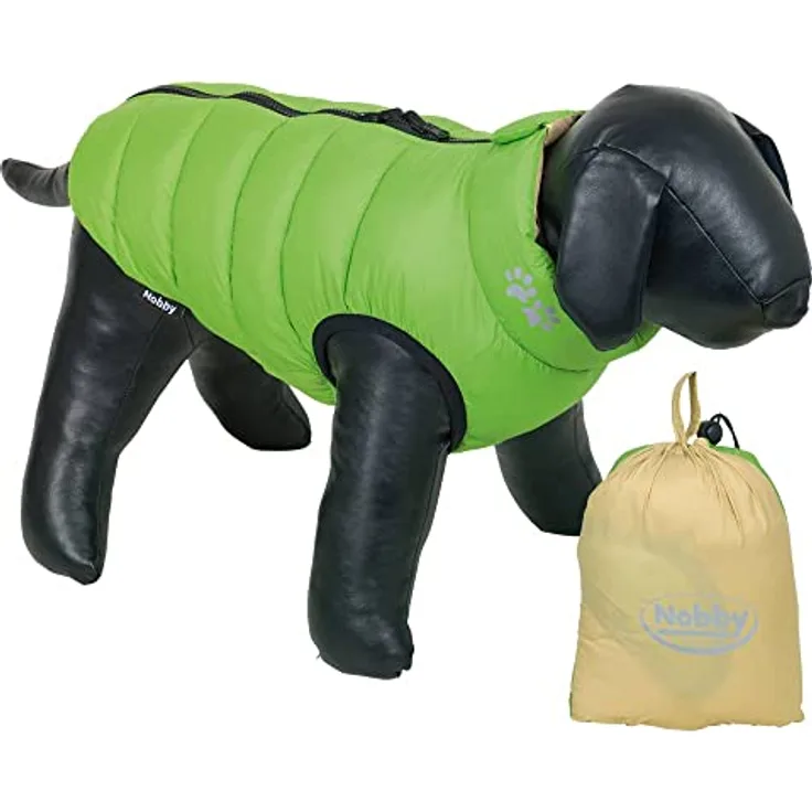 Nobby Hundemantel LIGHT, grün-beige, wendbar, wasser- und windabweisend, 20 cm, 1 Stück