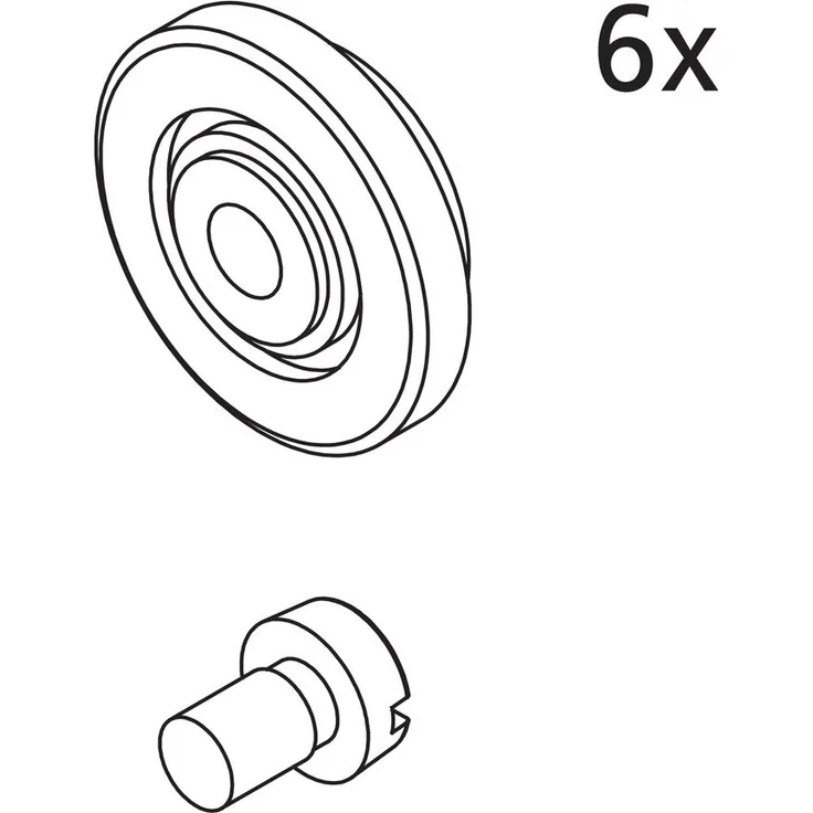 Kermi EBIN023 Set Laufrollen oben 2533580 für Badewannen & Duschen, langlebig und robust