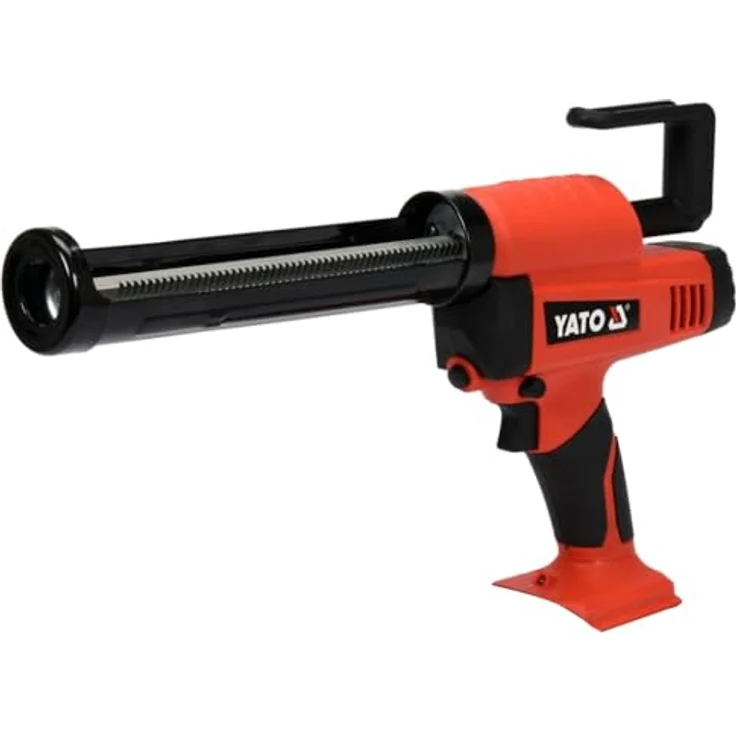 Yato Druckluft-Kartuschenpistole Kartuschenpresse ohne Akku 18 V, Schwarz-Rot, LED-Leuchte, Anti-Leck-Mechanismus, ergonomisches Design – Bild 2