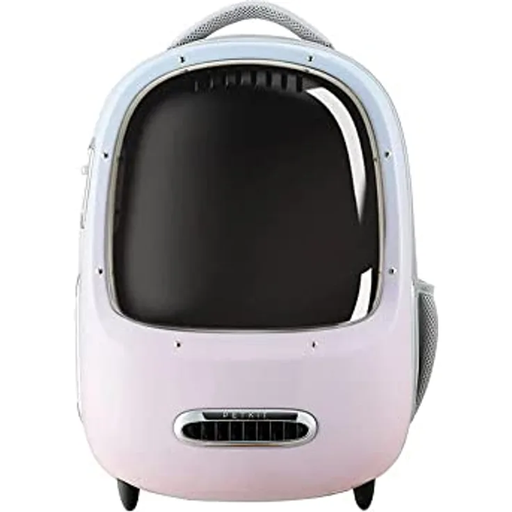 PETKIT Breezy 2 Smart Cat Carrier pink/Blue, belüftete Katzentransporttasche, Transportrucksack mit Belüftungssystem, Katzenrucksack mit App-Steuerung, Reiserucksack mit Belüftung für Katzen