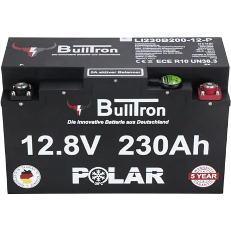 BullTron Polar 230Ah LiFePO4 Batterie 12,8V Smart BMS für Camper, Boot und Solar, extrem leicht, integrierte Heizung, -30°C bis +60°C – Bild 1