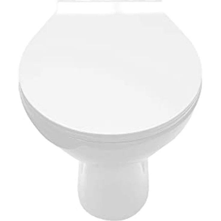 Belvit Tiefspül-WC BV-SW4001+BV-D0400, Stehend, Abgang senkrecht, Weiß + Softclose – Bild 2