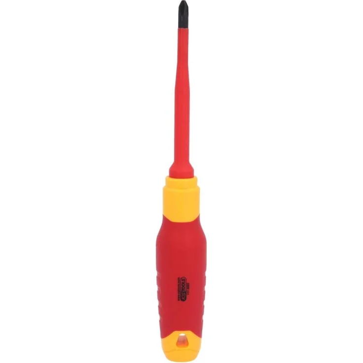 KSTOOLS VDE PH-Schraubendreher PH2, 215 mm, 1000 Volt, S2 Spezialstahl, 2-Komponentengriff, isoliert nach IEC 60900