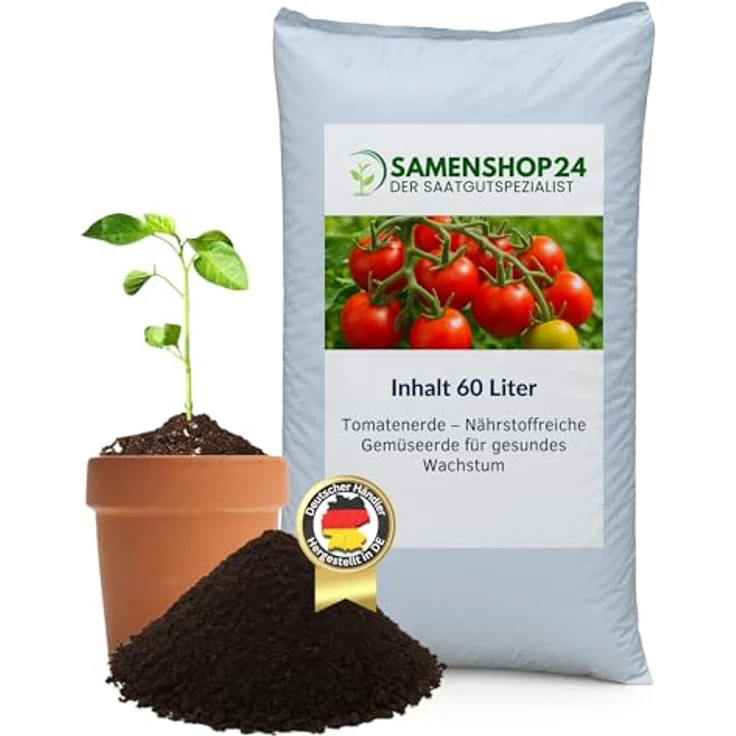 Samenshop24 3 Säcke a 20ltr Tomatenerde Gemüseerde in Gärtnerualität – Bild 2