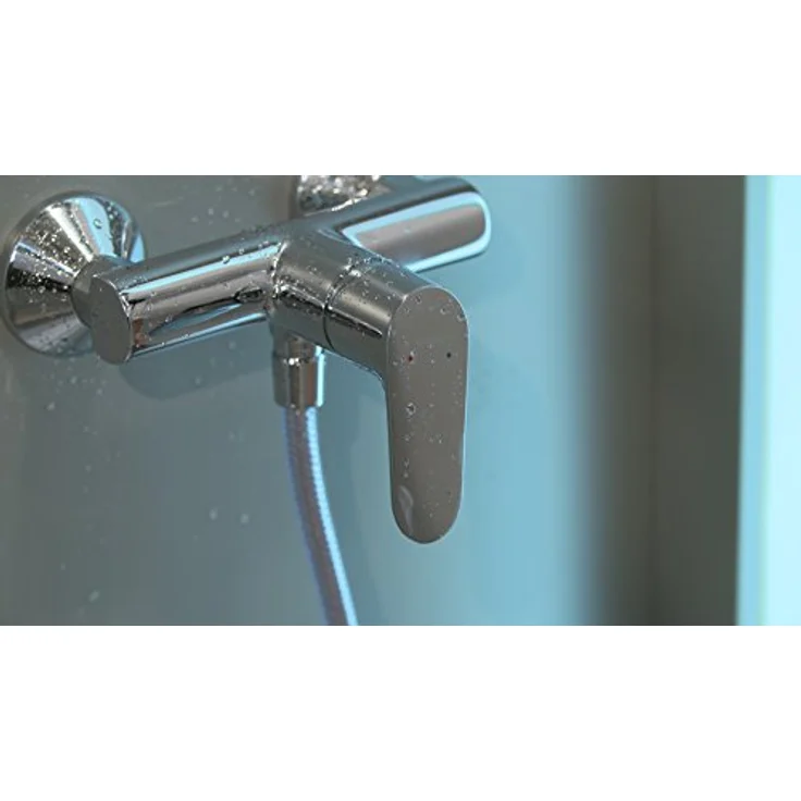 Hansgrohe Focus E2 Brausemischarmatur, glänzendes Chrom mit keramischer Dichtscheibe, geräuschgedämpfte S-Anschlüsse – Bild 4