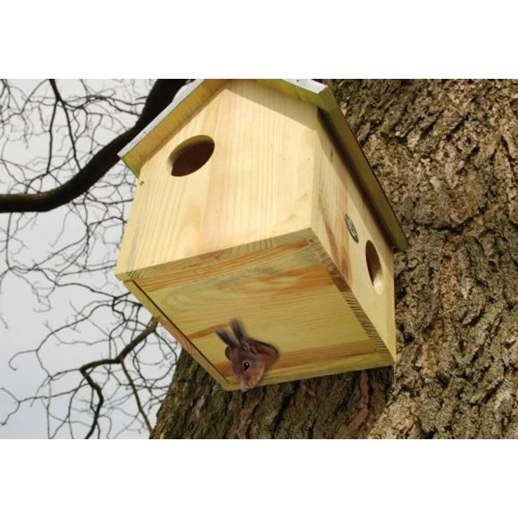 Eichhörnchenhaus Kobel Nistkasten Futterhaus für Eichhörnchen Holz 29cm - Preisvergleich – Bild 2