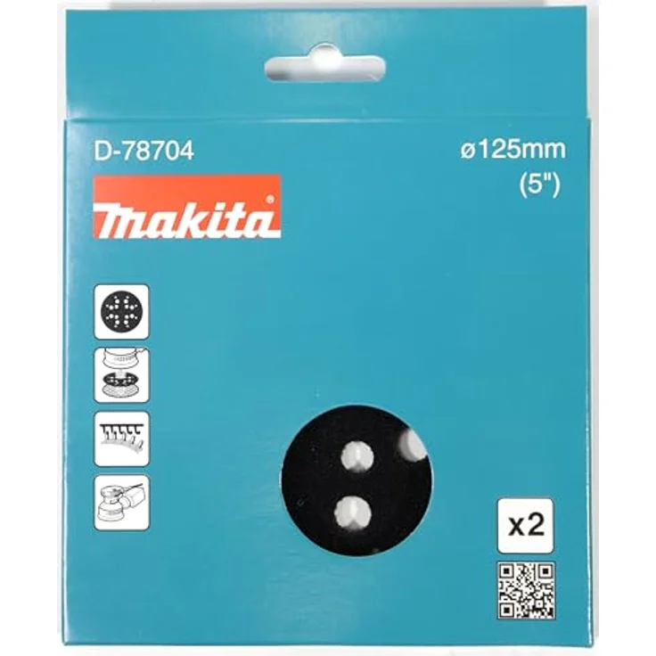 Makita Schleiftellerschutz 125mm mit Klettverschluss, robust, für Schleifmaschinen, schwarz – Bild 3