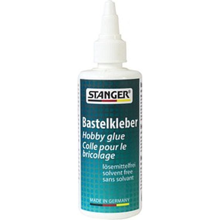 STANGER Bastelkleber 100 g, transparent, vielseitig einsetzbar für Papier, Textilien und mehr
