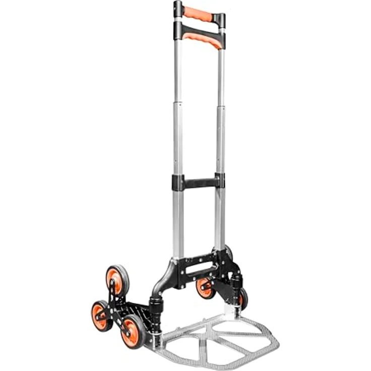 Brüder Mannesmann Werkzeuge Sackkarre Brüder Mannesmann M00946 Treppenkarre klappbar Stahl, Kunststoff Tra, Transportkarre mit stabiler Aluminiumkonstruktion und automatisch ausklappbaren Vollgummirädern – Bild 2
