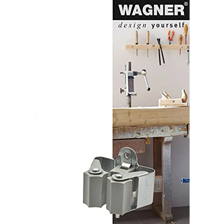 WAGNER - hooks4tools - Gerätehalter CLIP - 52 x 40 x 37 mm, Stahl verzinkt & Kunststoffklemme für Geräte Ø max. 3 cm, Tragkraft bis 2 kg - 15204501 – Bild 4