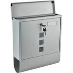 MALATEC Briefkasten Groß Postkarten Wandbriefkasten Briefe + 2 Tasten 1187