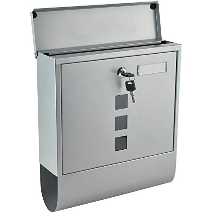 MALATEC Briefkasten Groß Postkarten Wandbriefkasten Briefe + 2 Tasten 1187