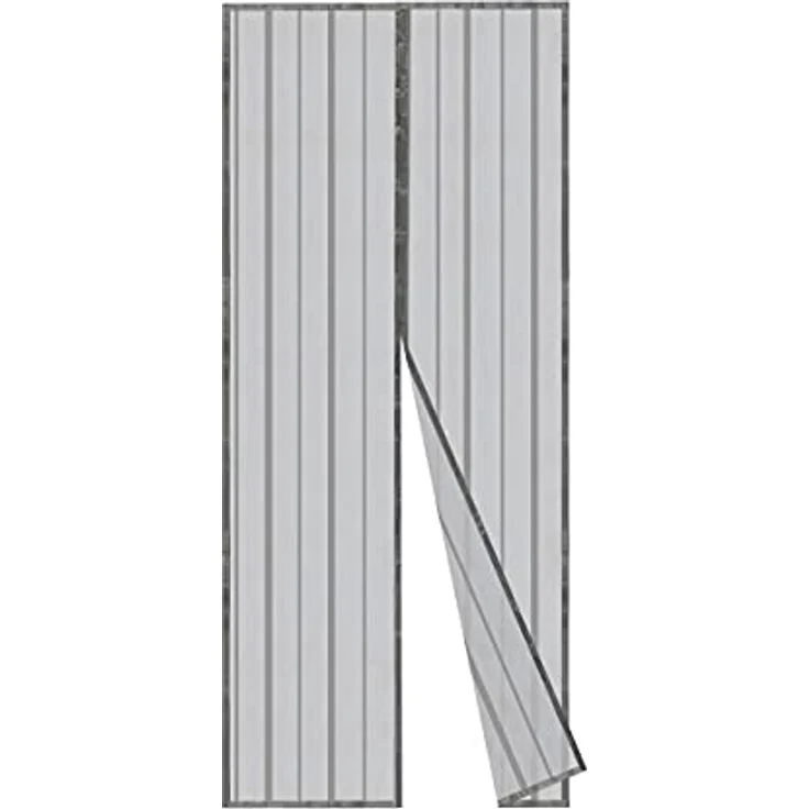 Sekey Magnet Fliegengitter Balkontür ohne Bohren, Türvorhang Fliegenschutz Schiebetür, Insektenschutz Vorhang Tür durch leichte Montage 100x220cm, Grau - Preisvergleich – Bild 1