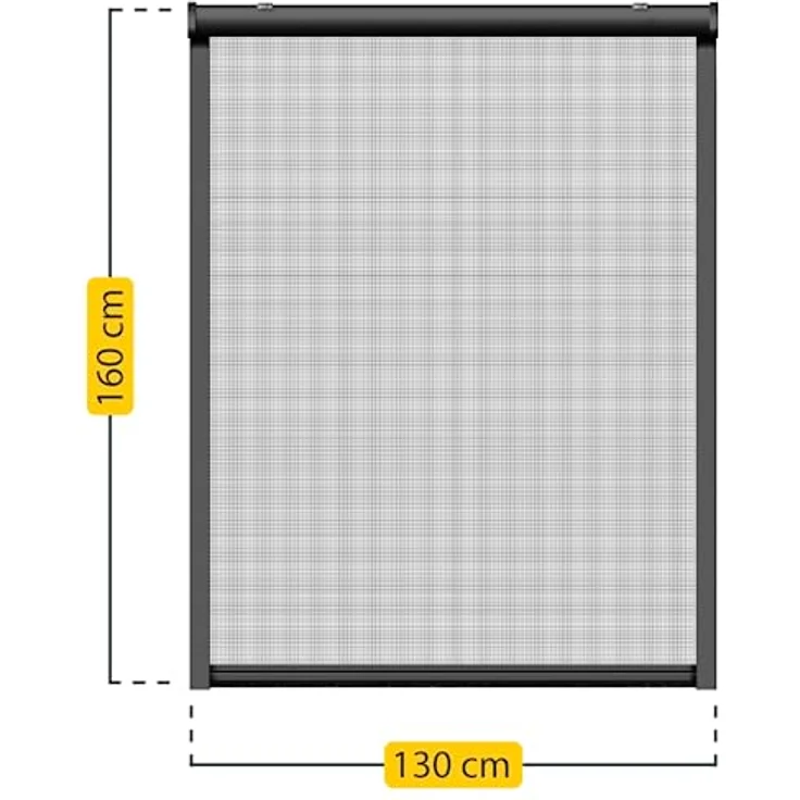 SCHELLENBERG Insektenschutzrollo für Fenster, Fiberglas Fliegengitter mit Aluminium Rahmen, anthrazit, individualisierbar in Farben und Größen – Bild 5