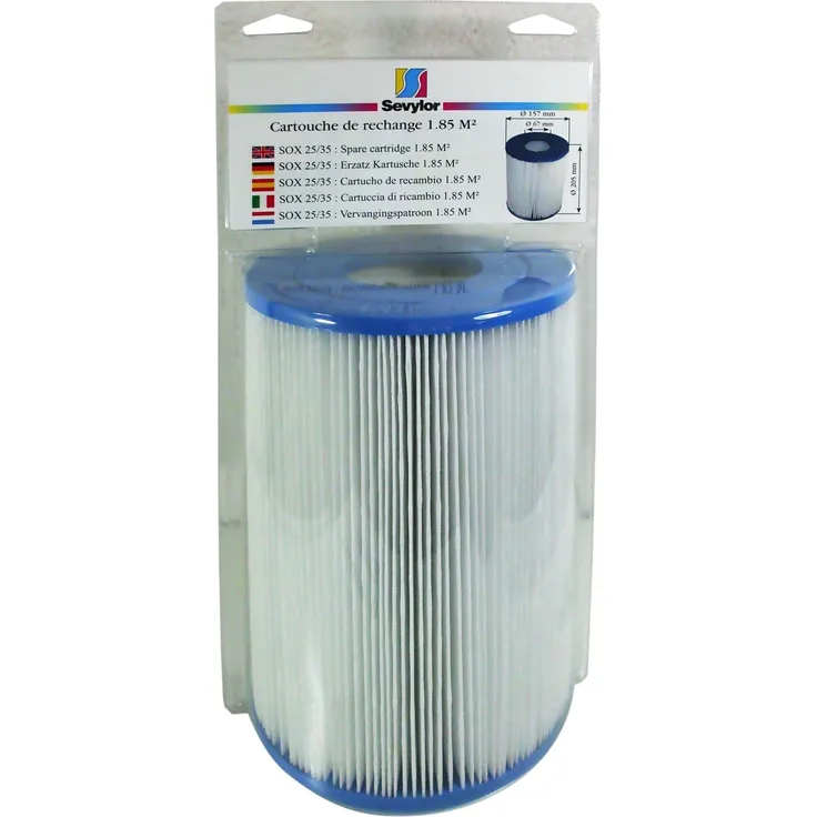 Zodiac Filterkartusche für MPN 40, 1,9 qm, 205 x 157 mm, Innendurchmesser 67 mm, Ersatzfilter für Whirlpool