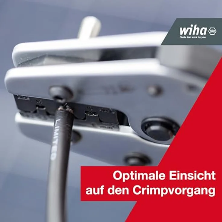 Wiha Crimpzange Elektriker (45796), Photovoltaik Crimpwerkzeug, Solar Zange, 2,5/4 / 6 mm² - Schwarz – Bild 4