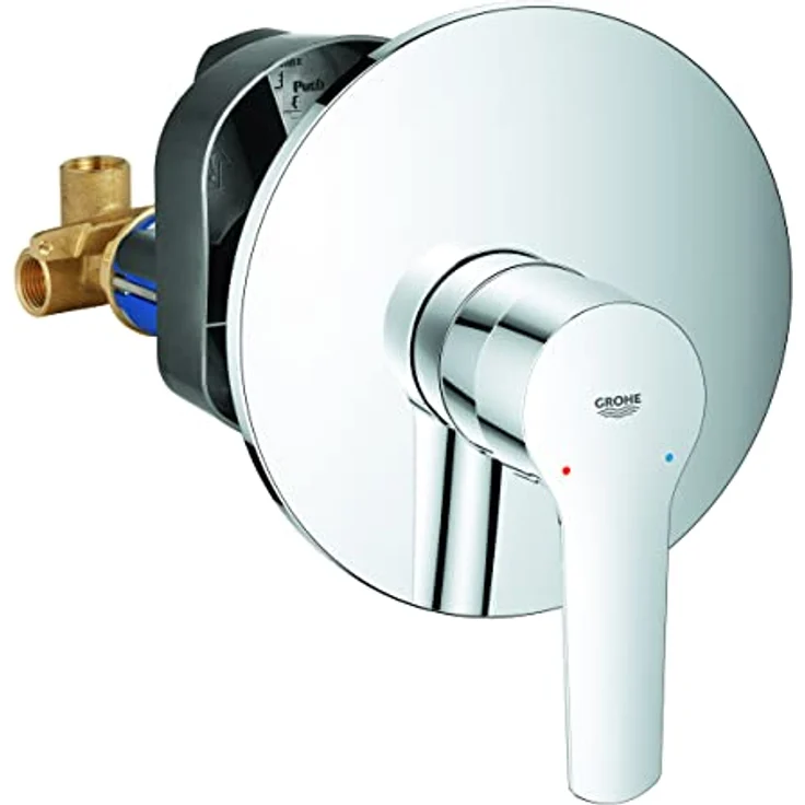 GROHE QUICKFIX Start - Einhand-Brausearmatur (Wandmontage, Fertigmontageset, langlebige Oberfläche), chrom, rund, 32590002 – Bild 1