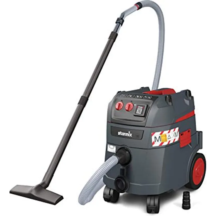 Starmix Nass- und Trockensauger iPulse M-1635 Safe Plus, hochwertiger Sicherheitssauger für Baustelle und Werkstatt (1600 Watt, 35 L)
