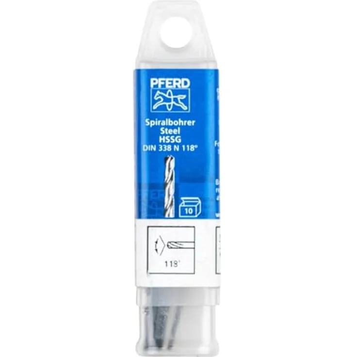 PFERD TOOLS Spiralbohrer STEEL, 10 Stück | Ø 1 mm, HSS-G N, DIN 338, 118°, optimale Spanabfuhr, universell einsetzbar für Metallbearbeitung – Bild 2
