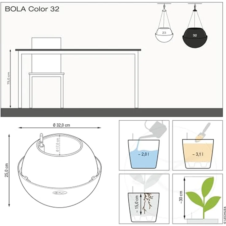 LECHUZA BOLA Color 32 weiß 16850 – Bild 5