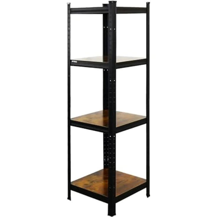 PROREGAL® Vintage Series Ragnar Schwerlastregal, 150x45x45cm, Fachlast 100kg, Braun-Schwarz, verstellbare Fachböden – Bild 7