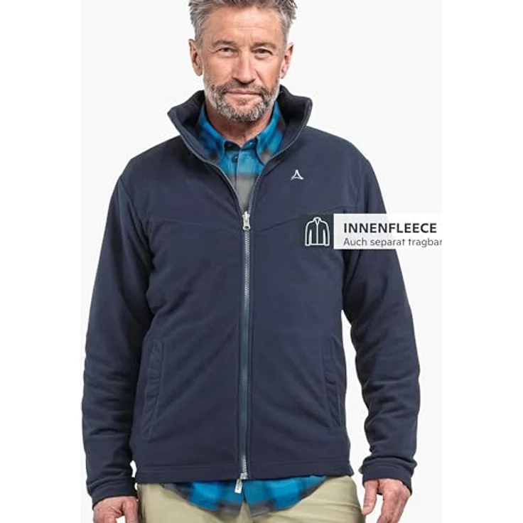Schöffel Doppeljacke Hiking 3in1 Jacket Style Okere MNS, Arbeitsjacke mit 2-Lagen VENTURI® Technologie, blau – Bild 5