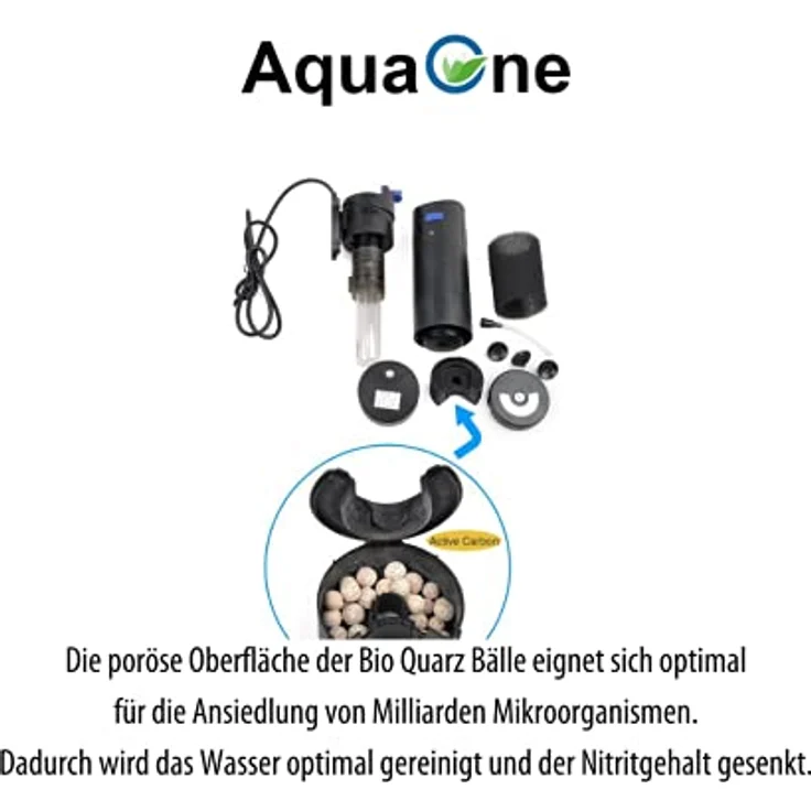 CUP-807 Aquarium Innenfilter inkl. 7 Watt UVC Klärer 700 L-h bis 500l Aquarien – Bild 6