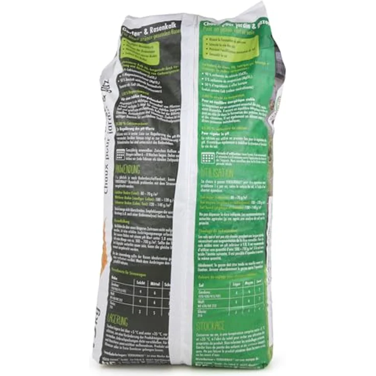 Höfer Chemie 15 kg Garten- und Rasenkalk, Effektive Moos- & Unkrautkontrolle, sattgrünes Ergebnis – Bild 4
