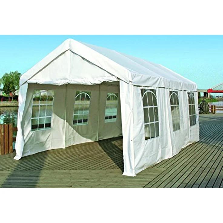DEGAMO Pavillon-Ersatzdach PALMA, für Zelt 4x6 Meter, PVC weiss 480g/m², mit Spanngummis – Bild 4