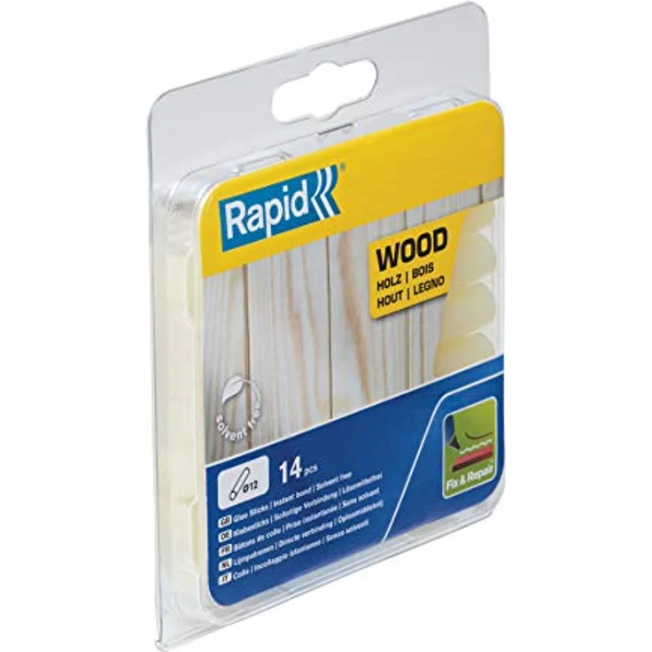 Rapid Heißklebesticks für Holz, 14 Klebesticks 94mm Länge, Spezialkleber, Heißkleber für Heißklebepistole 11mm, 12mm – Bild 4