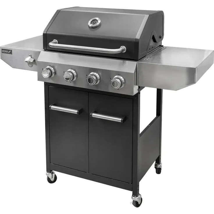 Dedra Batory 900 Gasgrill, 4 Brenner, optimal für Garten und BBQ-Einsatz