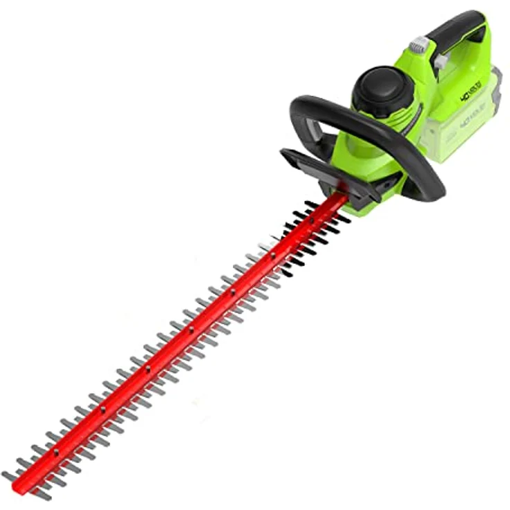 Greenworks Akku-Heckenschere G40HT (Li-Ion 40 V 61 cm Schnittlänge 27 mm Zahnabstand 3000 Schnitte-min verstellbarere Zusatzhandgriff ohne Akku und Ladegerät) – Bild 2