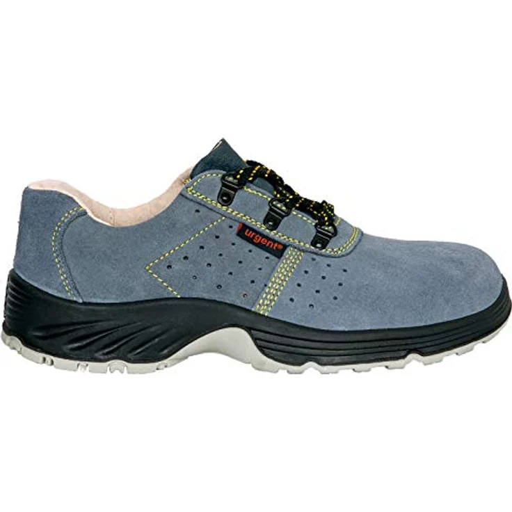 Urgent Arbeitsschuhe Sicherheitsschuhe Halbschuh Schutzschuhe Stahlkappe S1 Arbeitsschuh, Wildleder, Polyurethan Sohle, Schwarz – Bild 6