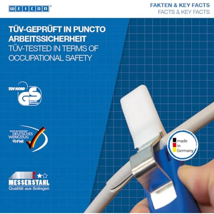 WEICON Kabelmesser No.4-28 H variable Schnitttiefe von 4-28 mm inkl. Hakenklinge – Bild 5
