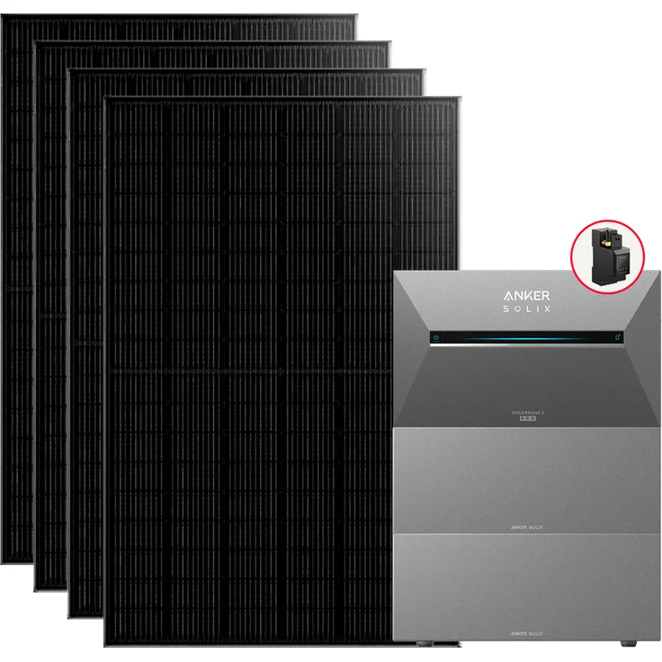Anker SOLIX 3 Pro, Balkonkraftwerk Set 1800W mit 4 JA Solarmodulen, 2.688 Wh LiFePO4 Akku, Smart Meter und 2 BP2700 Erweiterungsbatterien