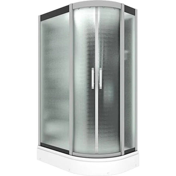 AcquaVapore D60-73M2R-EC Duschtempel, Dampfdusche mit 8 Rückenmassagedüsen, Schwarz, 80x120 cm – Bild 7