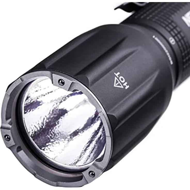 Nextorch TA30C MAX, taktische Taschenlampe mit 3000 ANSI Lumen, USB-C Akku 5000mAh, wasserdicht IPX8, stroboskopfähig, schwarz – Bild 4