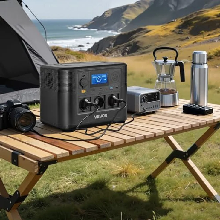 VEVOR Tragbare Powerstation M9, 1200W Solargenerator mit 806Wh LiFePO4-Akku und 9 Ausgängen für Camping und Notfälle – Bild 8