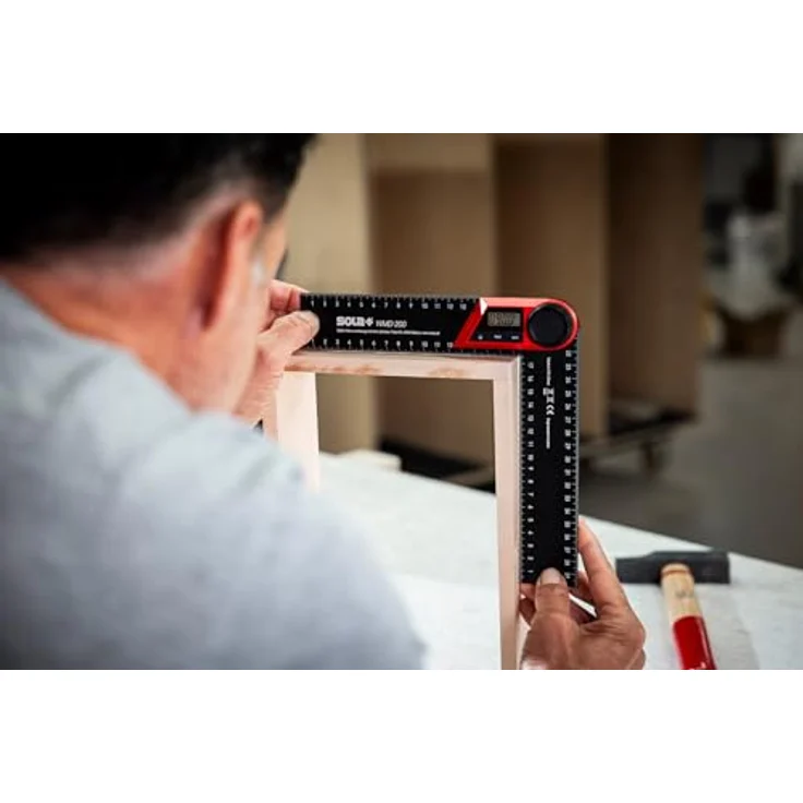 Sola SOLA WMD 200 - Digitaler Winkelmesser 200 mm - Präzise exakte Winkelmessungen - Schreinerwinkel digital - Metall- und Holzbearbeitung – Bild 5