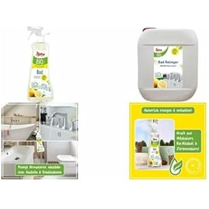 Poliboy Bio Badreiniger - hygenische und starke Reinigung - gegen Kalkreste und Wasserflecken - Vegan - Sprühflasche - 5L - Made in Germany – Bild 2