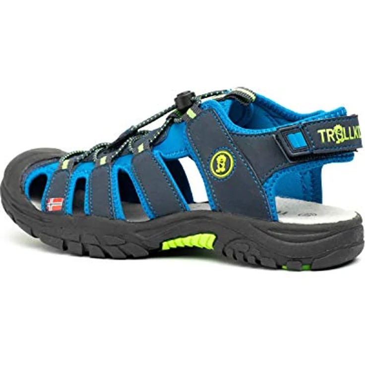 TROLLKIDS Kvalvika Kinder Outdoorsandale Zehenschutz, Schnelltrocknende robuste Sportsandale, blau – Bild 2