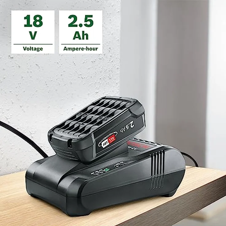 Bosch AL 1880 CV Akku-Schnellladegerät, Wechselspannung, 8 A, 14,4 - 18 V, 700 g, Schwarz, geeignet für Innenbereiche - 1600A011TZ – Bild 3