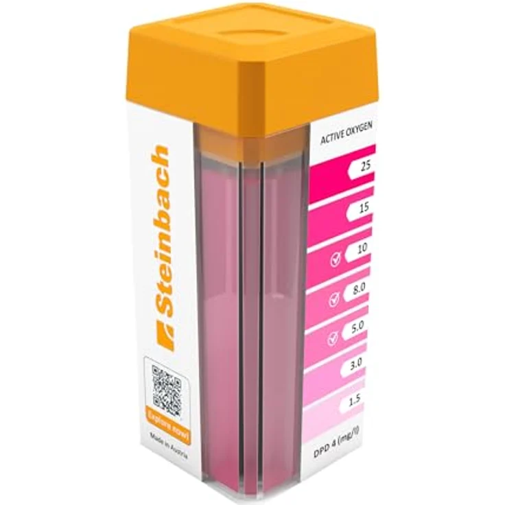 STEINBACH Testkit für pH-Wert und Sauerstoff (O₂), inklusive 2x20 Tabletten, ergonomisch, für Pools und Whirlpools geeignet – Bild 1