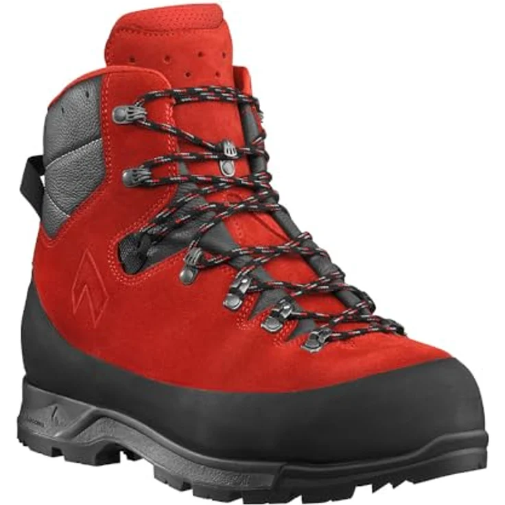 HAIX® Protector Forest 2.1 GTX Mid, Arbeitsschuhe mit Gummischutz und AT-Metall-Spikes, rot/schwarz, Größe 46.5 (UK 11.5) – Bild 1