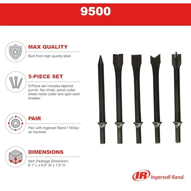 Ingersoll-Rand Druckluftpistole 116H-K5, 1/2 Zoll Hochwertige Stahlkonstruktion Ergonomisches Design für Mechaniker – Bild 3