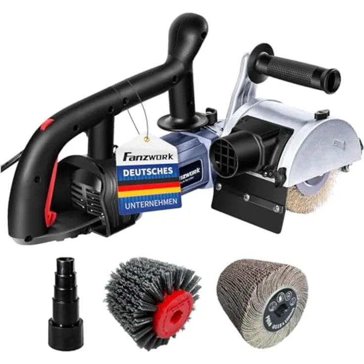 Fanzwork FANZWORK V2 Poliermaschine, 1500W Satiniermaschine mit Staubabsaugung und Zubehör