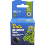 Tinti Blubber Bad 40 g grün – sprudelnde Badekugel mit Meersalz, Zitronenduft & bunter Wasserfärbung, BDIH-zertifiziert
