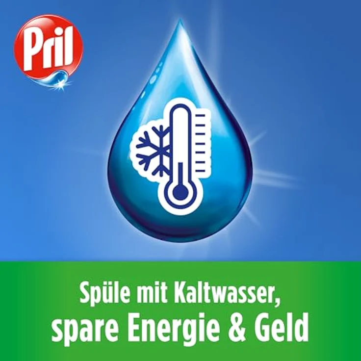 PRIL Kraftgel Hygienische Frische Geschirrspülmittel, 450 ml, blau, fettlösend, entfernt 48h eingetrocknete Verschmutzungen, praktische Dosieröffnung, Flasche aus 100% recyceltem Kunststoff – Bild 5