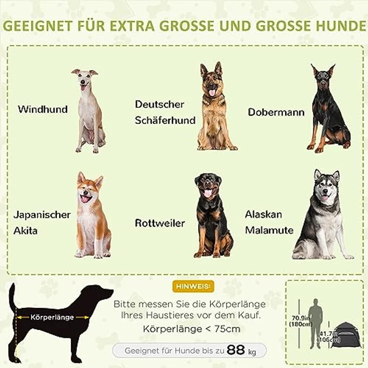 PawHut Haustierzelt, Hundezelt, Katzenhaus im Freien, Hundehaus mit Meshfenster, Hunde Tipi Zelt mit Tragetasche, Sonnendach für Hinterhof, Wohnzimmer, Dunkelgrau – Bild 3